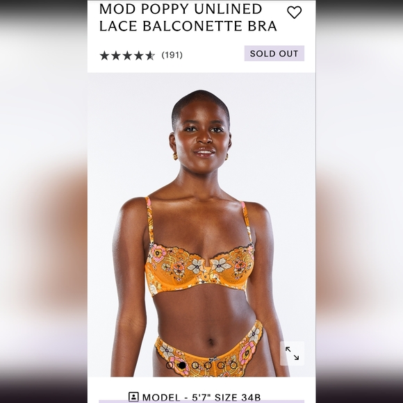 SAUVAGE X FENTY sold out! Mod Poppy embroidered balconette sheer luxury bra top - Picture 10 of 17